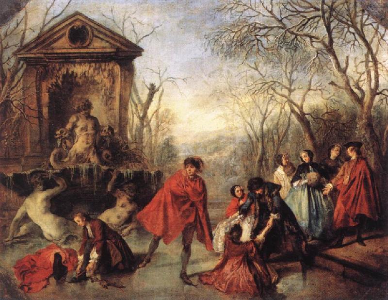 LANCRET, Nicolas The Swing  t oil painting picture